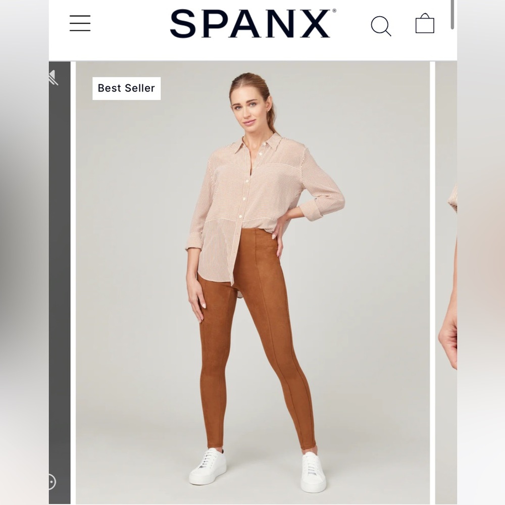 NWT Spanx Faux Suede Leggings- Medium